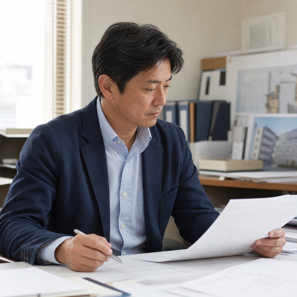 不動産管理会社の担当者を想定した人物イメージ